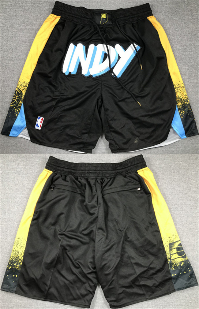 Men's Indiana Pacers Black City Edition Shorts (Run Small)